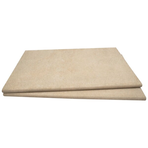 Tierra Beige 13 In. X 24 In. Glazed Porcelain Pool Coping, 2PK